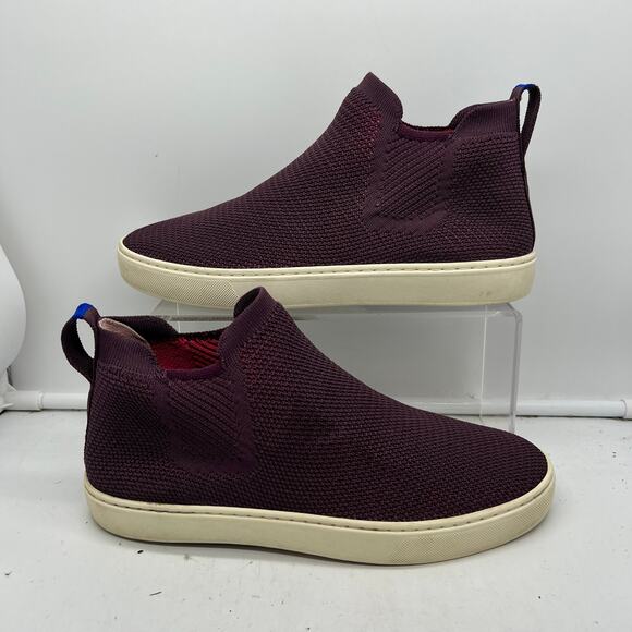 Rothy's Shoes Womens 9 The Chelsea Boot Bootie Ankle Knit Pull on Purple - Picture 1 of 8